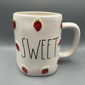 Rae Dunn SWEET Strawberry White Mug NEW